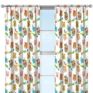 Cocomelon Kids Window Panel Drapes, Decorative Curtain Panels for Bedroom